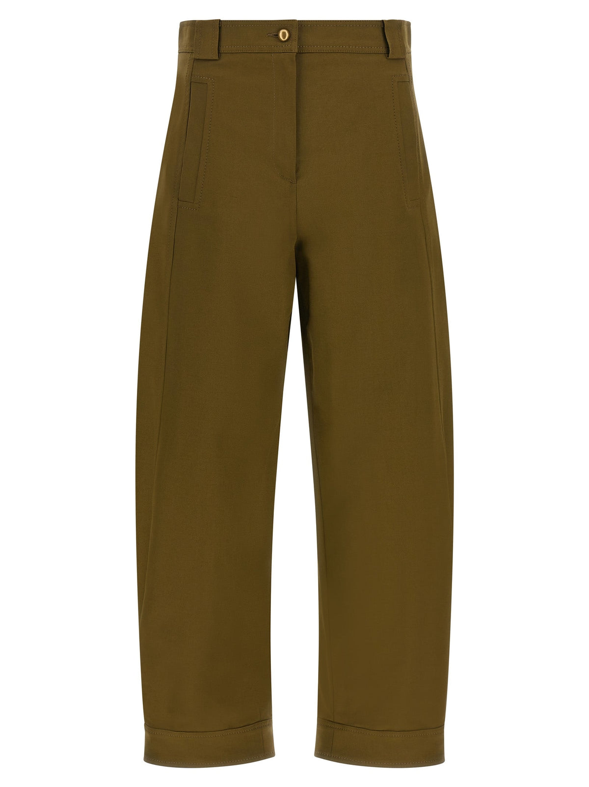 Max Mara Bicolor Cotton Cropped Pants
