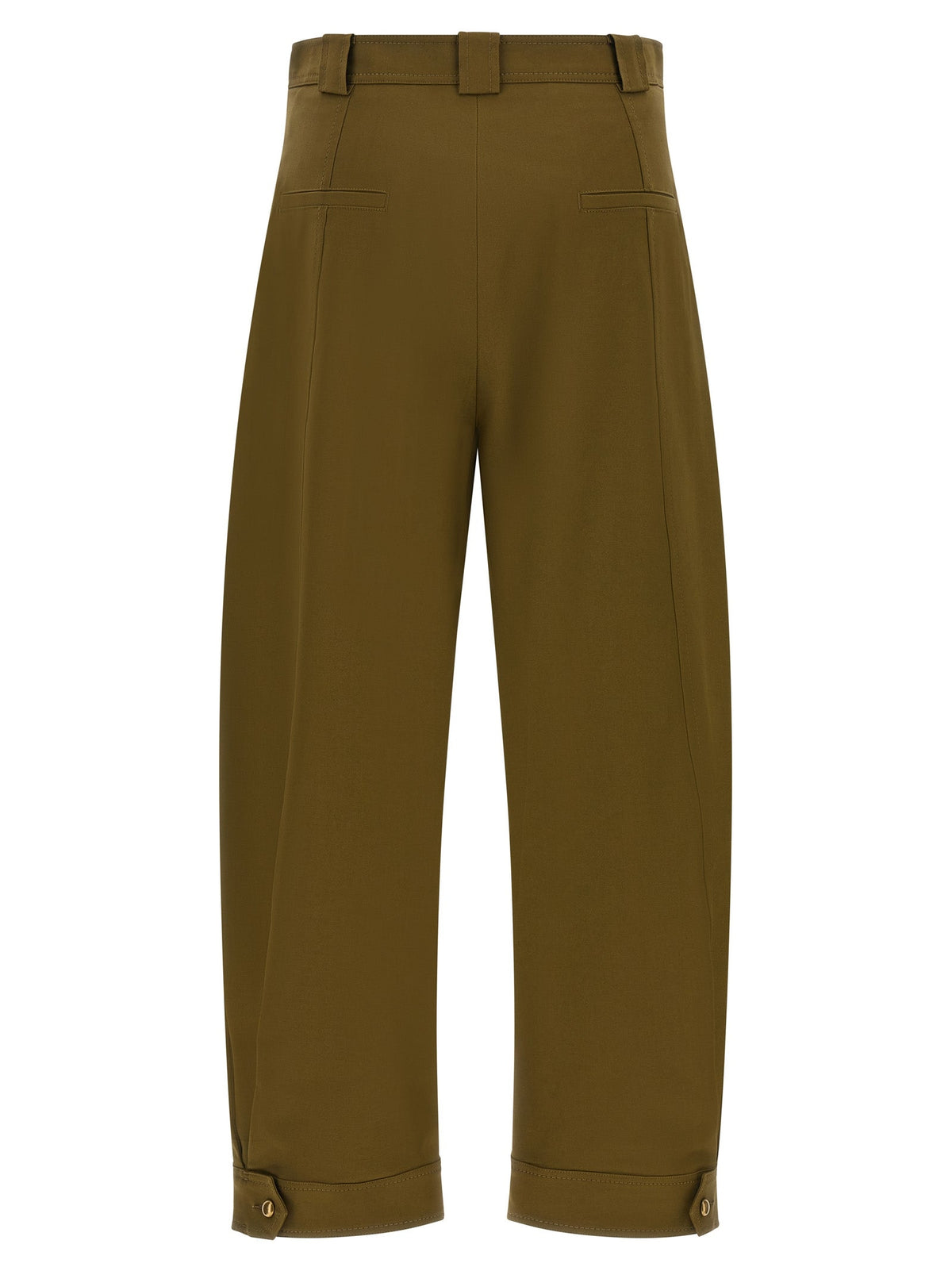 Max Mara Bicolor Cotton Cropped Pants