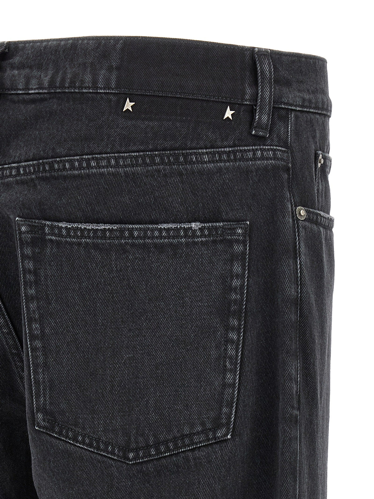 Golden Goose Black Cotton Straight-Leg Jeans