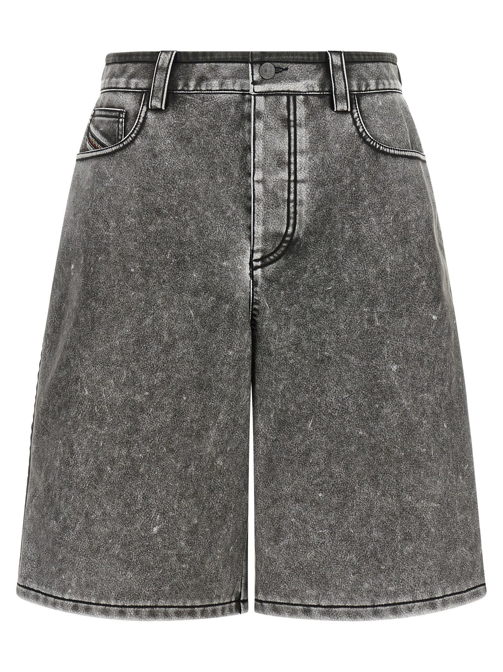 Diesel Gray Polyethylene Bermuda Shorts