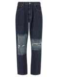 MM6 Maison Margiela Blue Cotton Straight-Leg Jeans