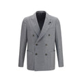 Lardini Gray Wool Oves Aries Full-Length Jacket