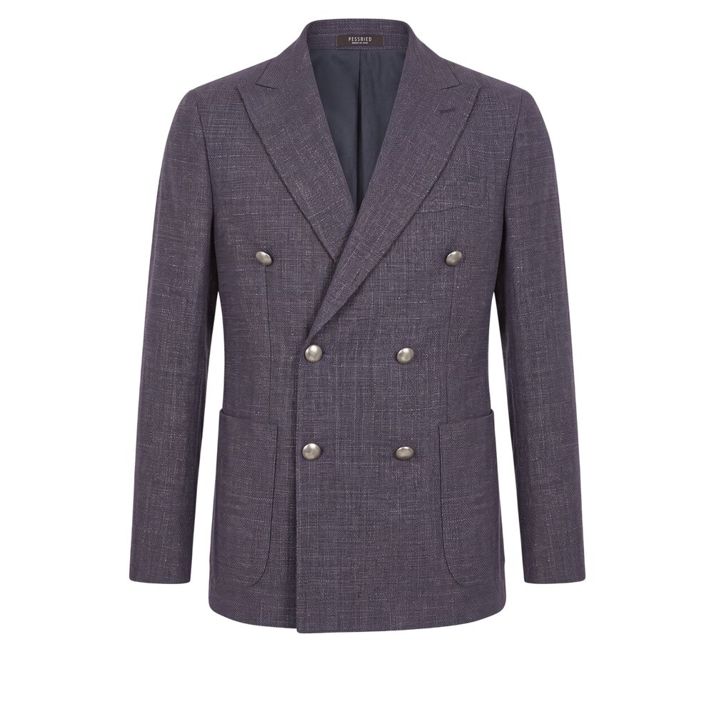 Blue Wool Men's Jacket