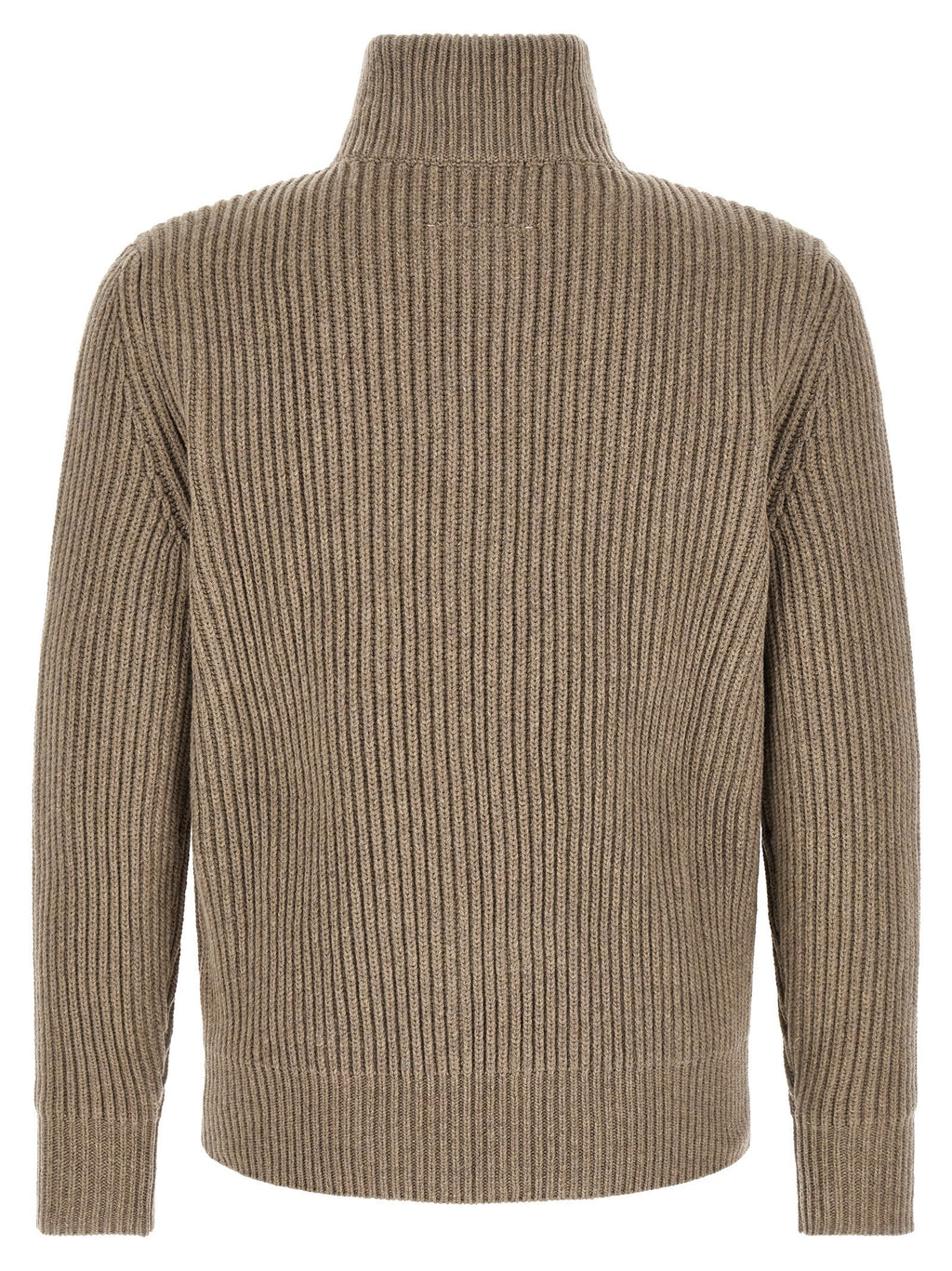 MM6 Maison Margiela Beige Wool Full-Length Jacket