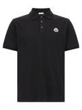Moncler Black Cotton Polo Shirt