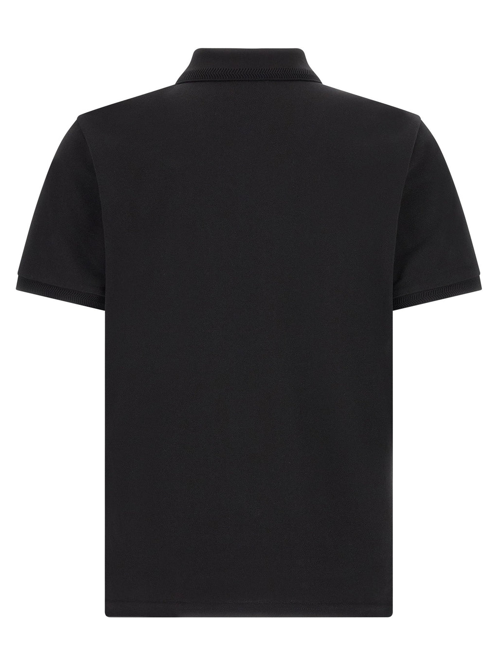 Moncler Black Cotton Polo Shirt