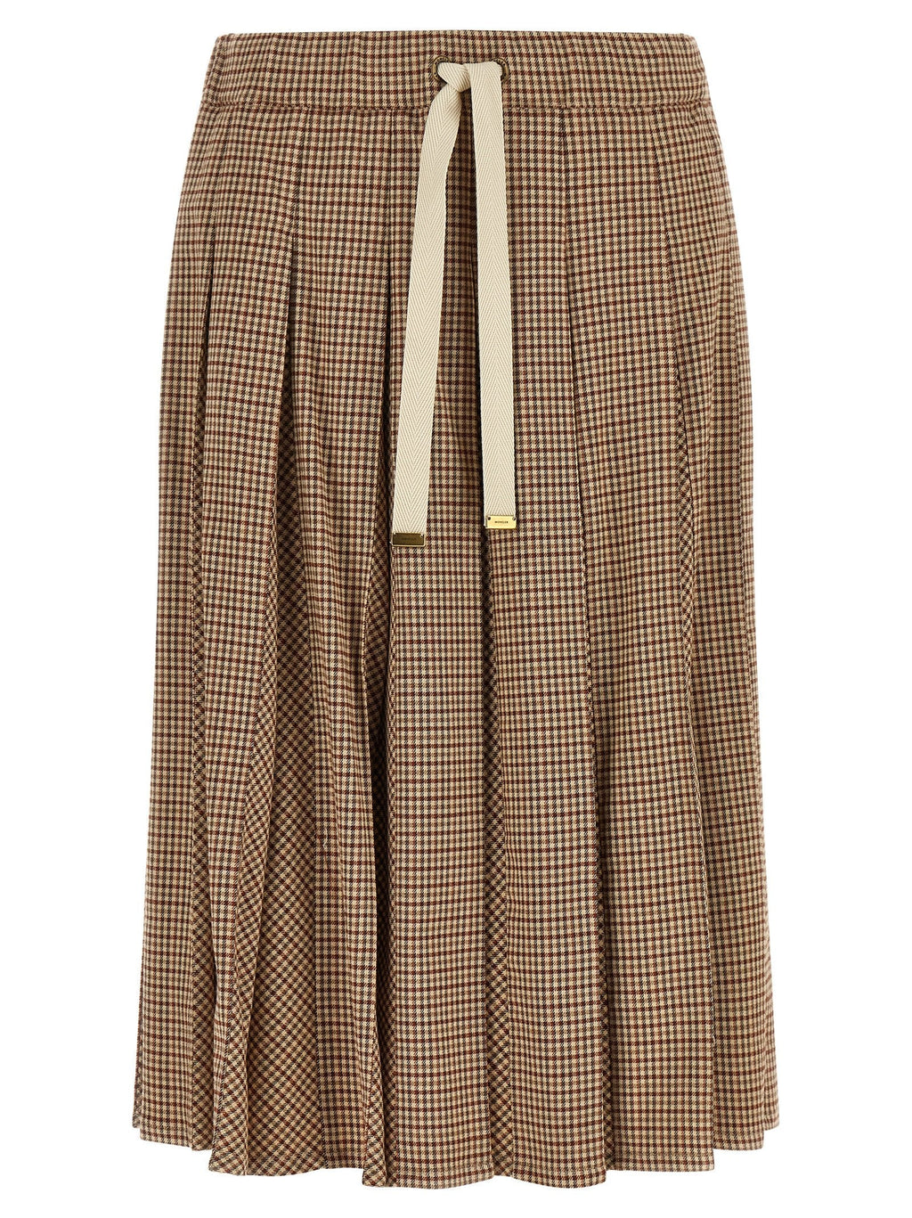 Moncler Beige Viscose Midi Skirt