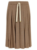 Moncler Beige Viscose Midi Skirt