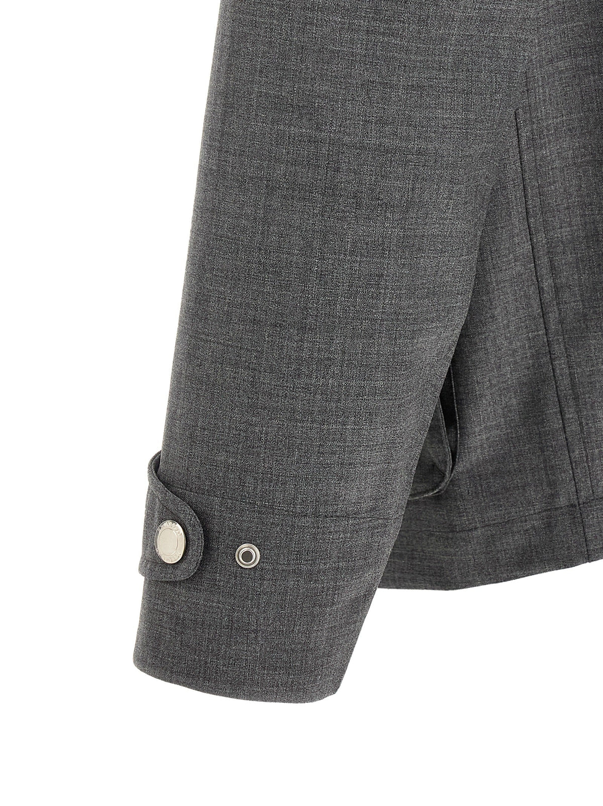 Brunello Cucinelli Gray Virgin Wool Full-Length Jacket