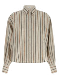 Brunello Cucinelli Beige Linen Blouse
