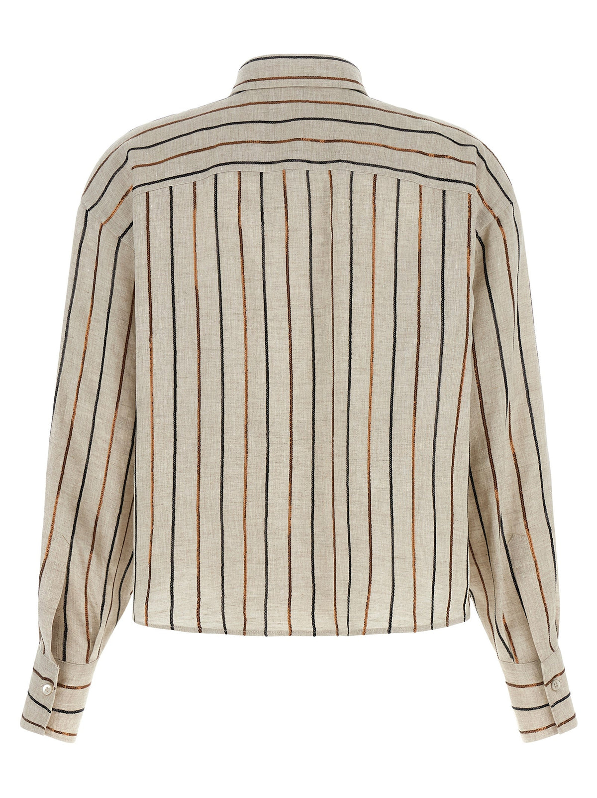Brunello Cucinelli Beige Linen Blouse