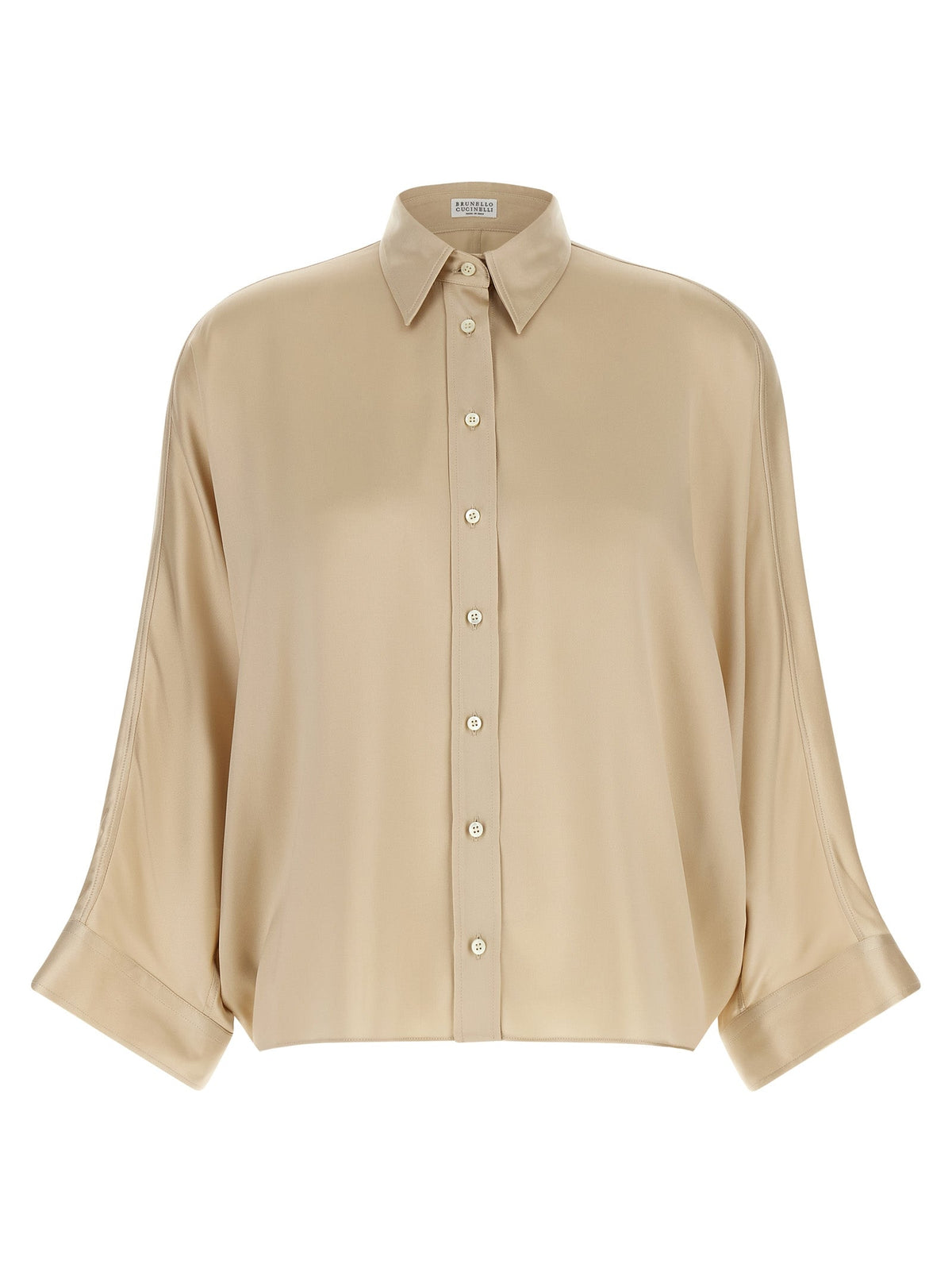 Brunello Cucinelli Beige Silk Blouse