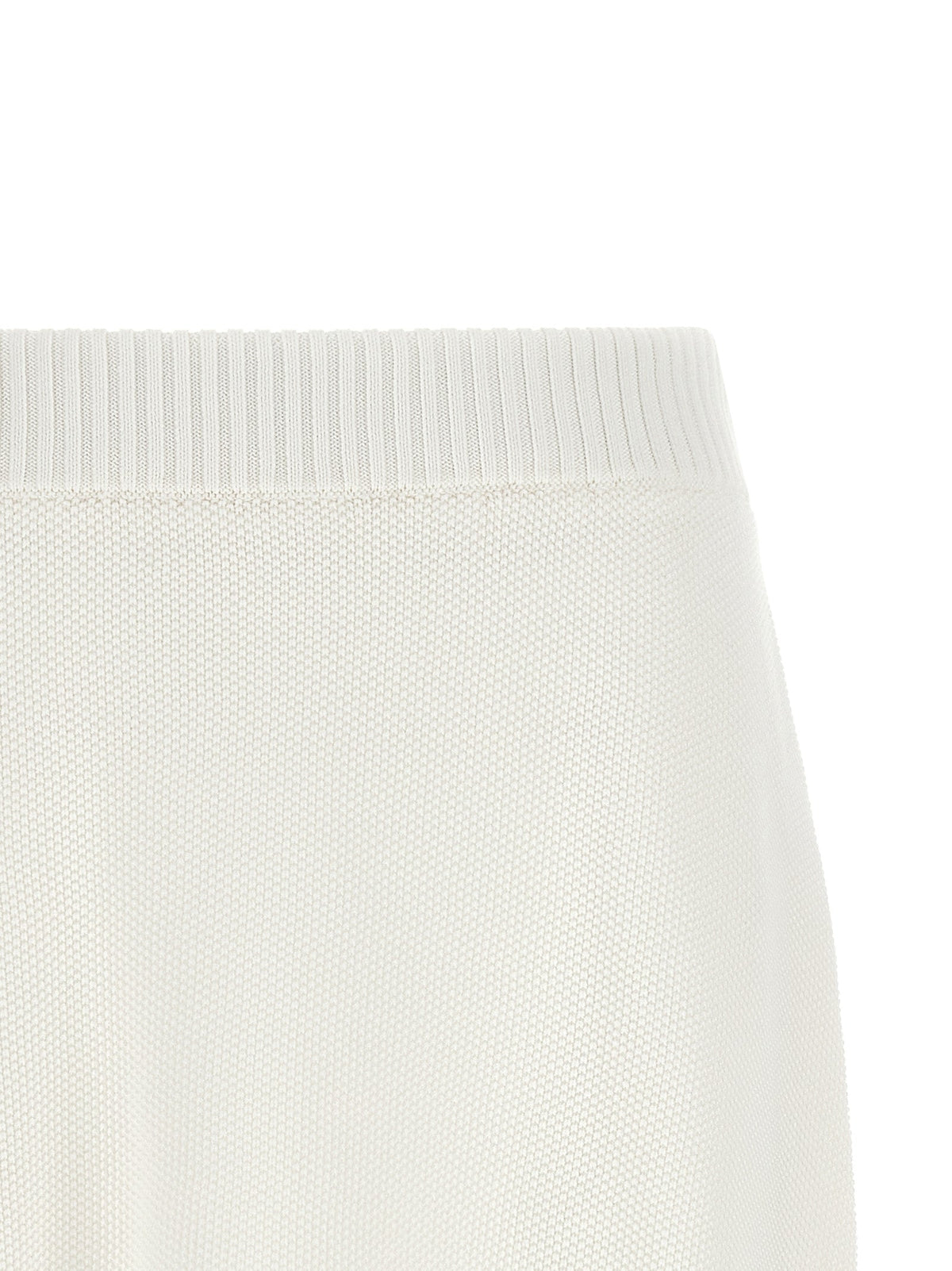 Brunello Cucinelli White Cotton Long Skirt