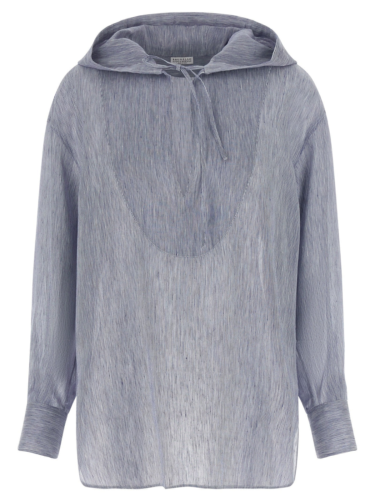 Brunello Cucinelli Blue Linen Blouse