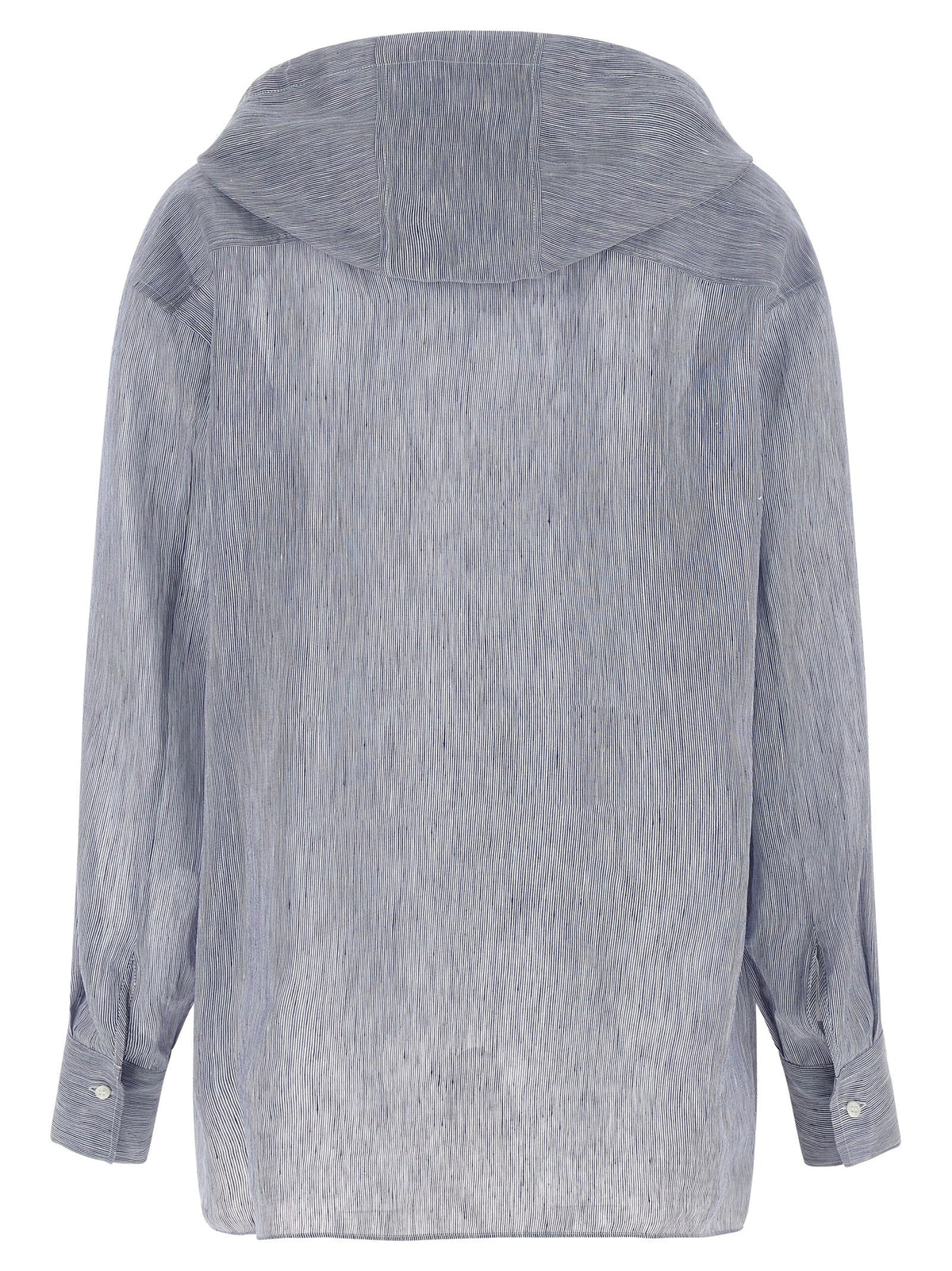 Brunello Cucinelli Blue Linen Blouse