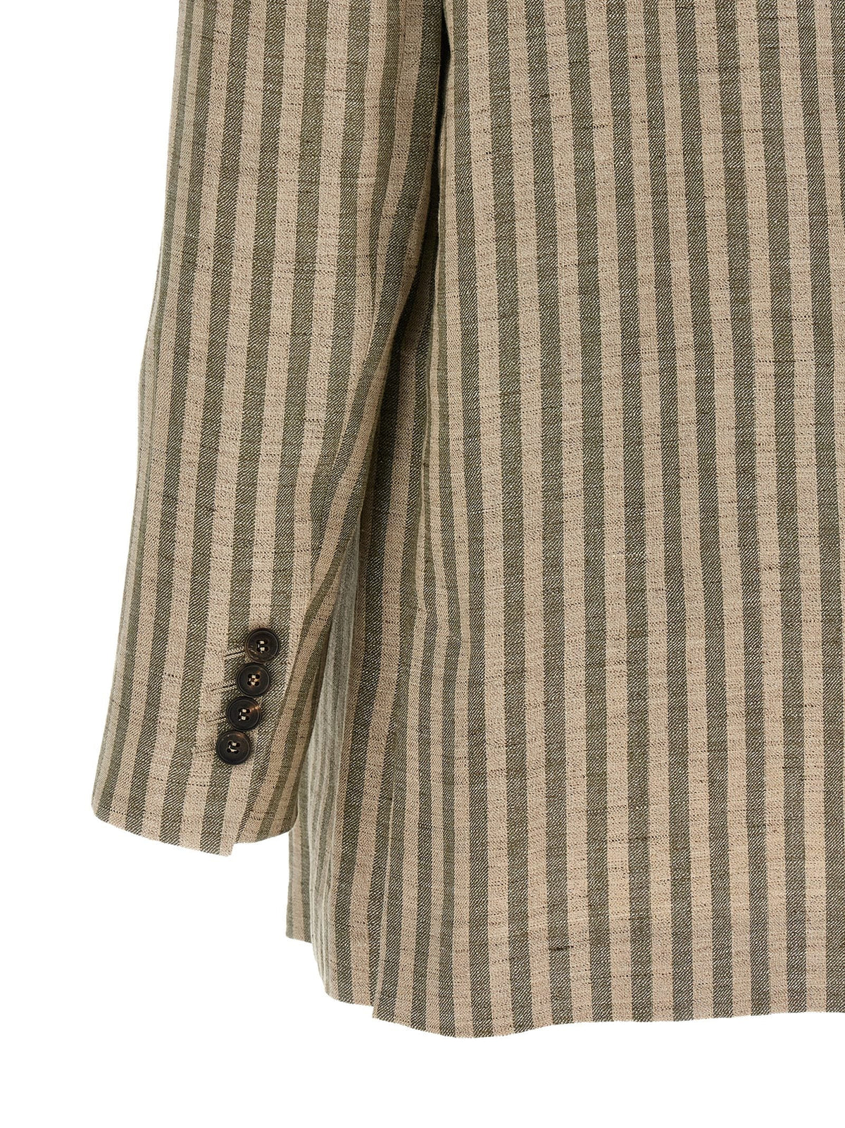 Brunello Cucinelli Bicolor Linen Blazer