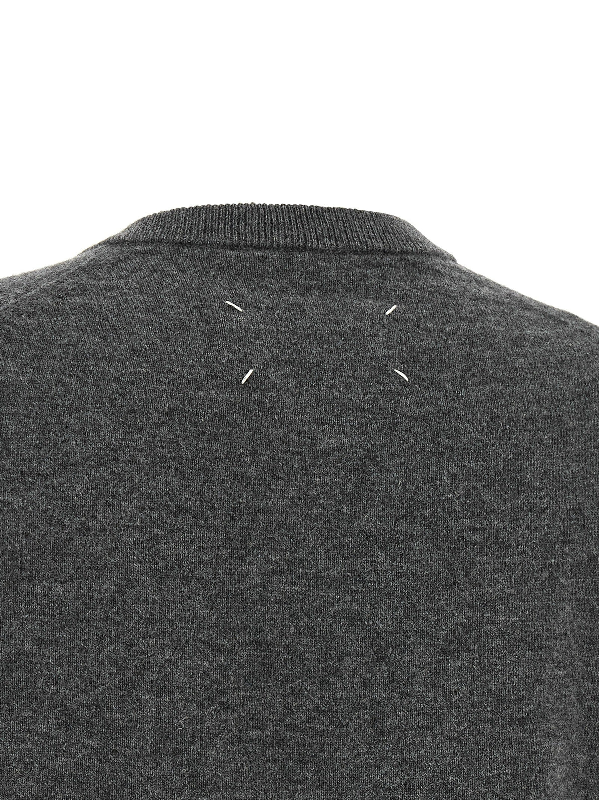 Maison Margiela Gray Virgin Wool Cardigan