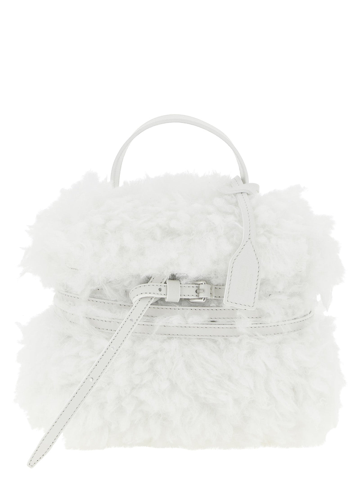 Moschino White Leather Handbag