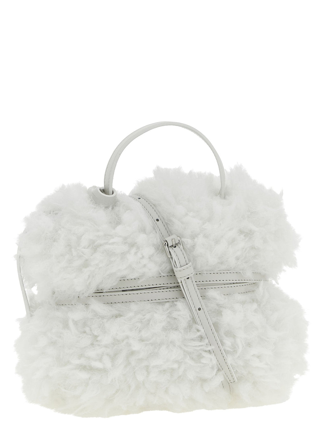 Moschino White Leather Handbag