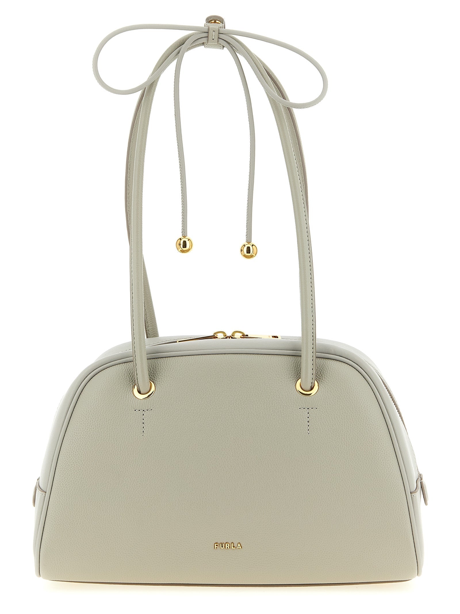 Furla Gray Calfskin Handbag