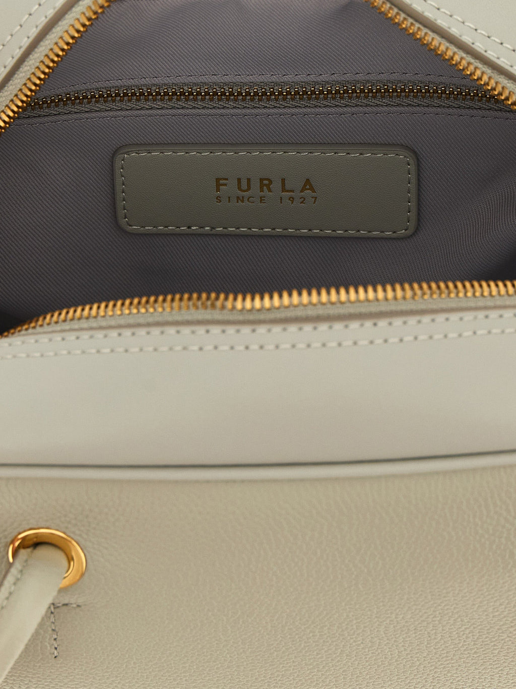 Furla Gray Calfskin Handbag