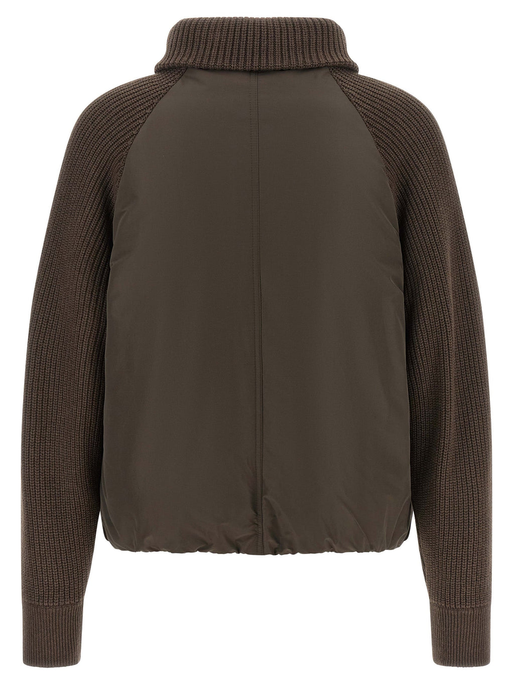 Brunello Cucinelli Brown Cotton Full-Length Jacket
