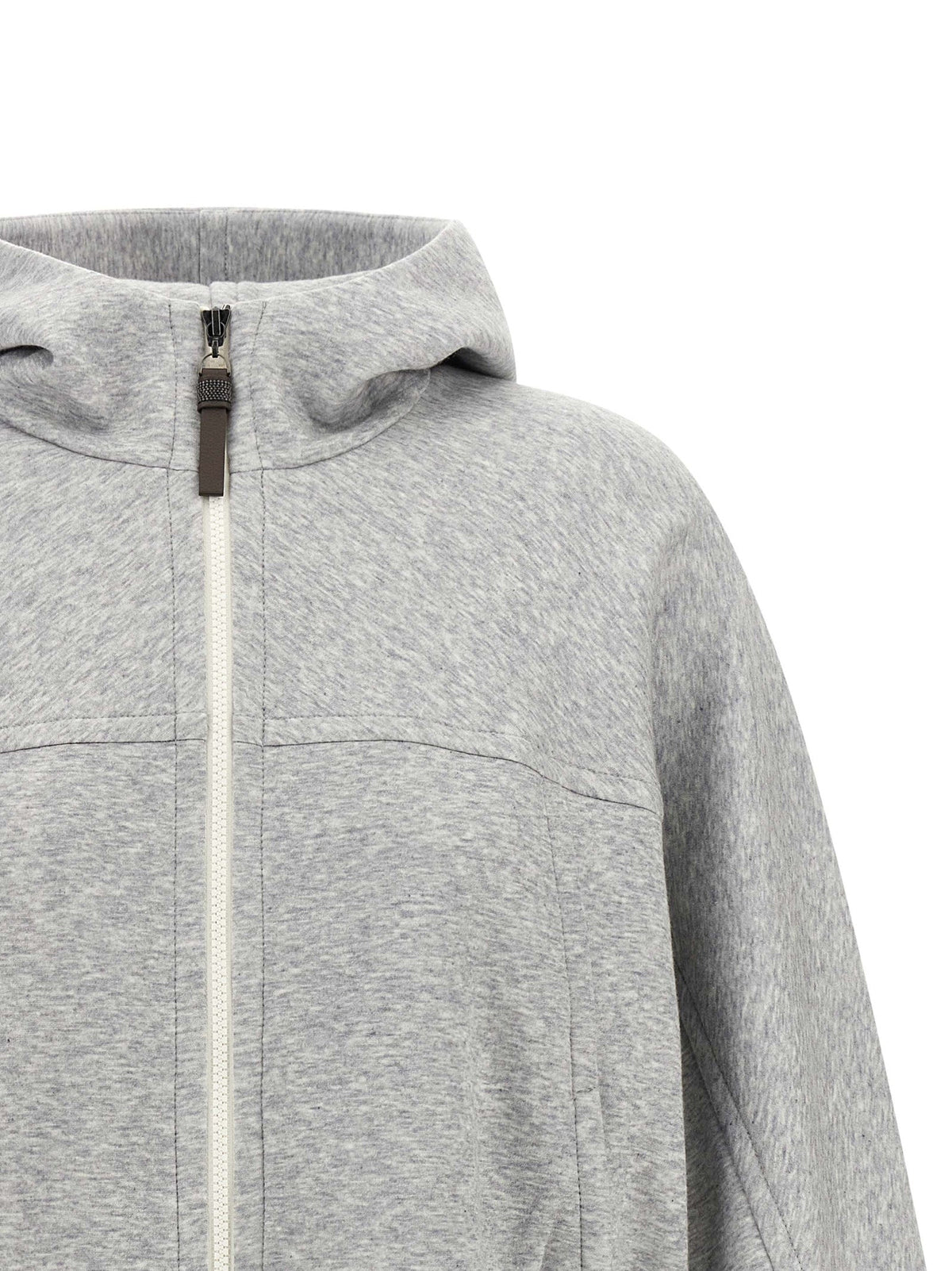 Brunello Cucinelli Gray Cotton Hoodie