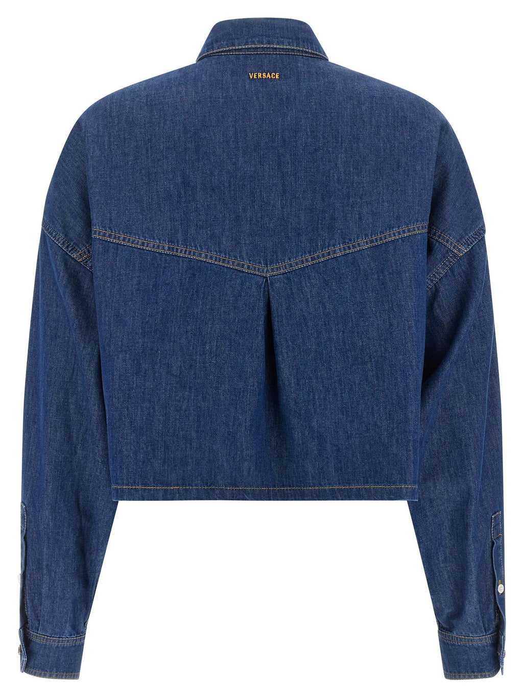 Versace Blue Cotton Blouse