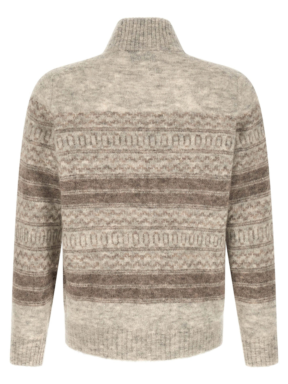 Brunello Cucinelli Beige Alpaca Leather Cardigan