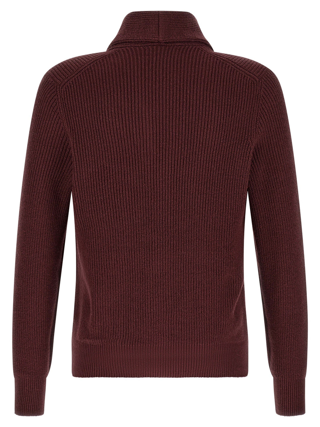 Brunello Cucinelli Bordeaux Cotton Cardigan