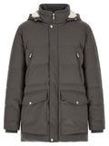 Brunello Cucinelli Gray Polyamide Parka