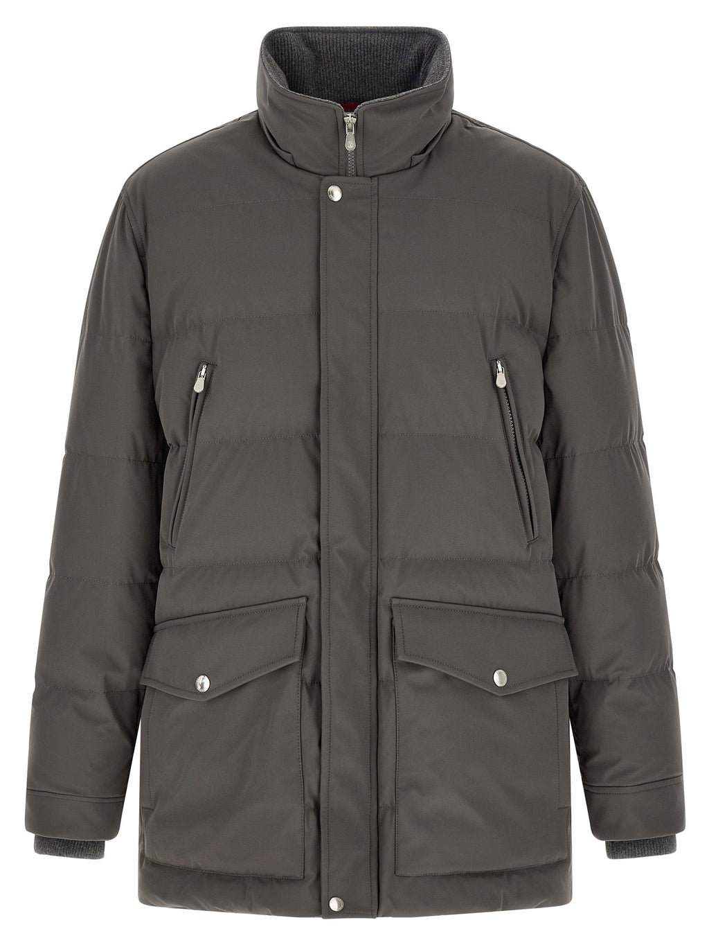 Brunello Cucinelli Gray Polyamide Parka
