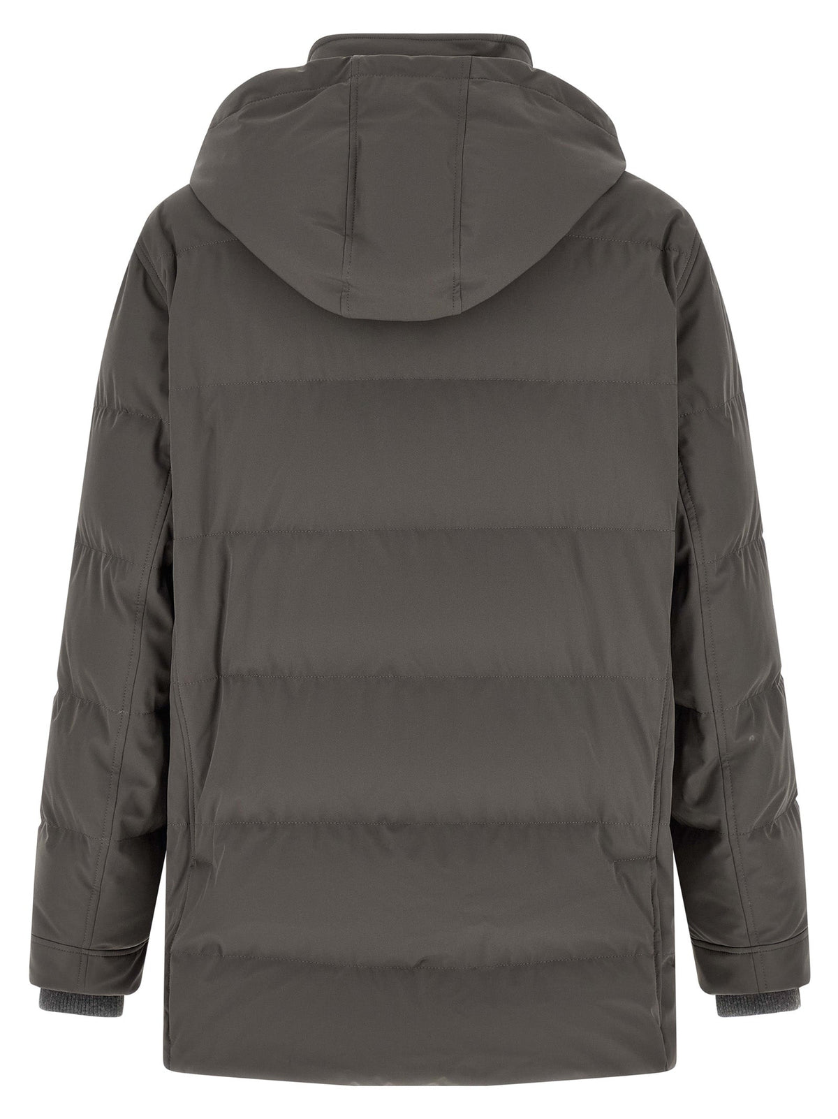 Brunello Cucinelli Gray Polyamide Parka