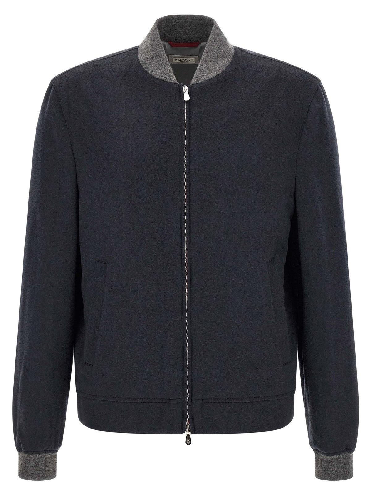 Brunello Cucinelli Blue Cashmere Bomber
