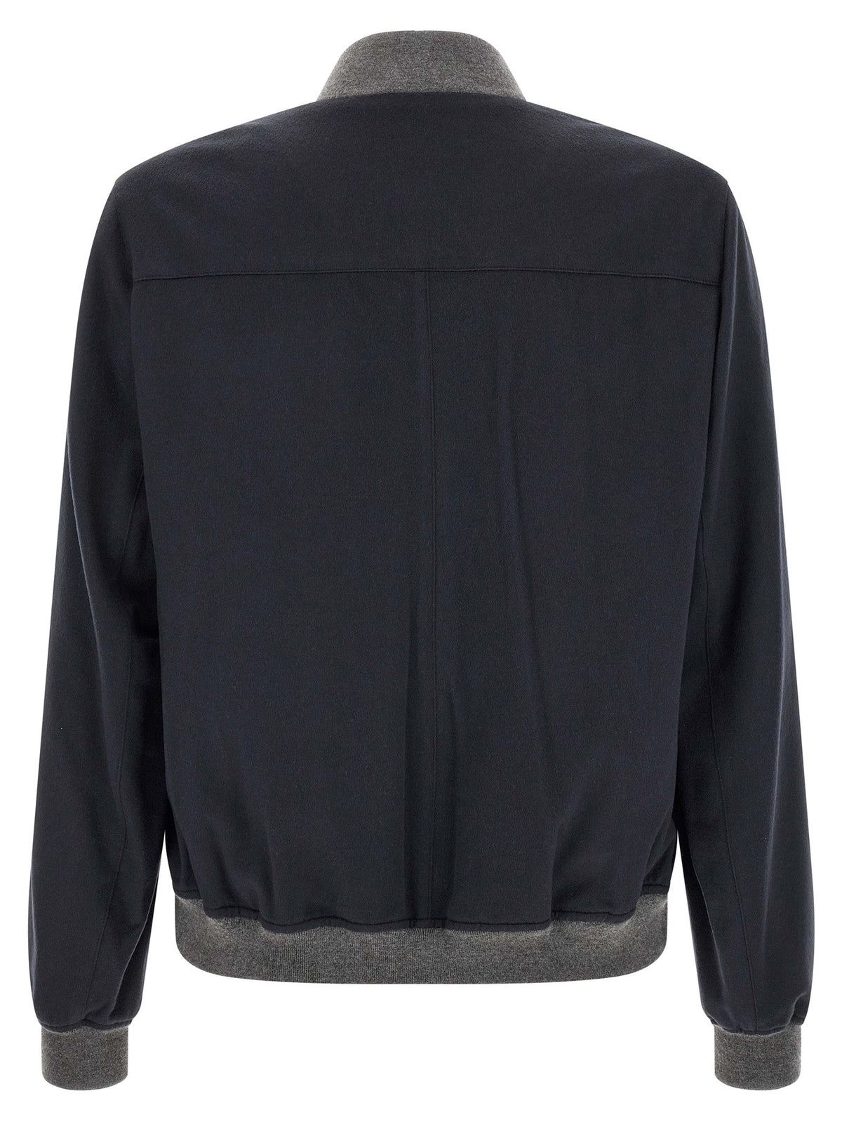 Brunello Cucinelli Blue Cashmere Bomber