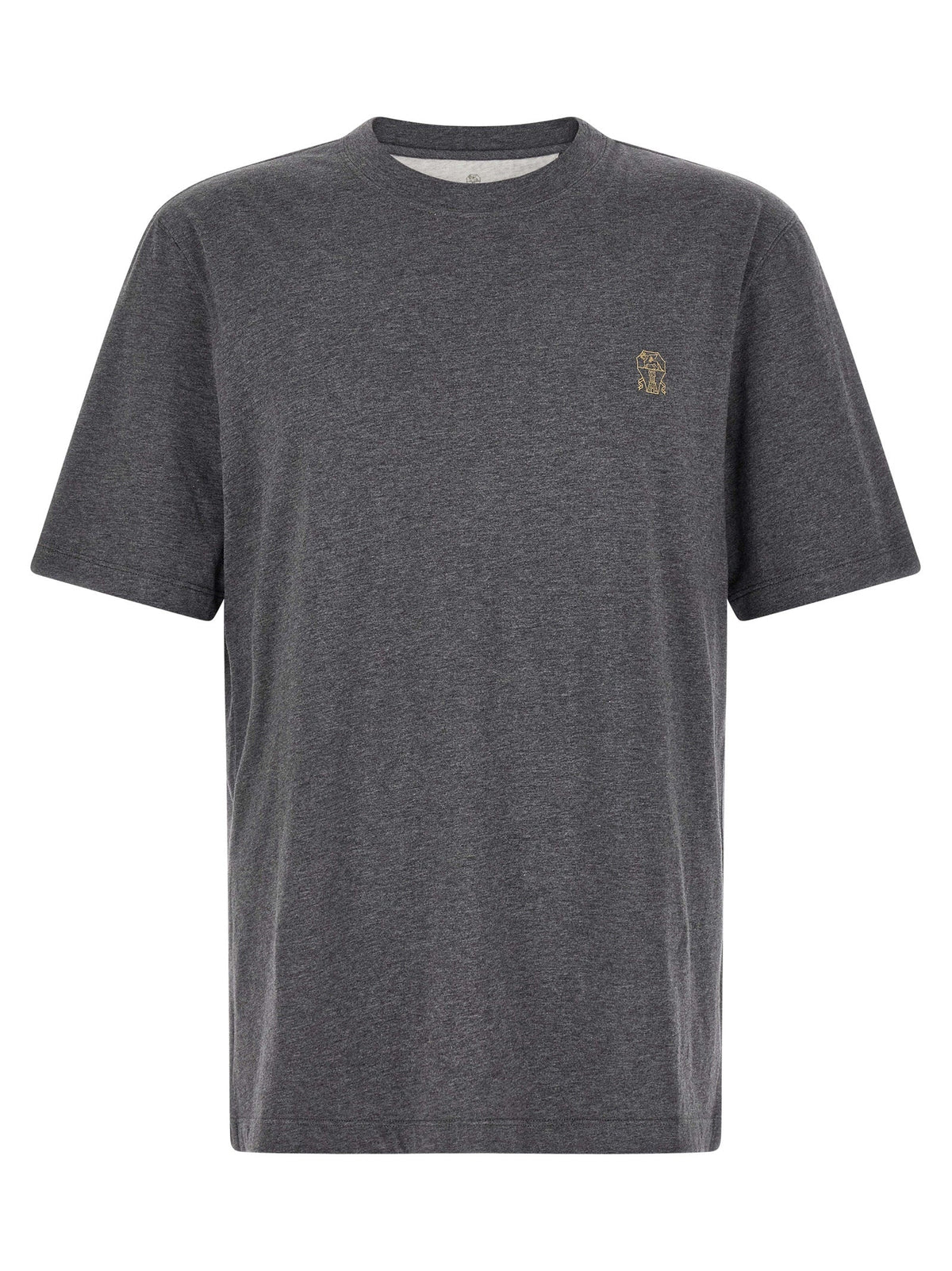 Brunello Cucinelli Gray Cotton T-Shirt