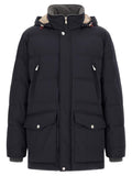 Brunello Cucinelli Blue Polyamide Parka