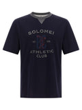 Brunello Cucinelli Blue Cotton T-Shirt