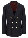 Brunello Cucinelli Blue Virgin Wool Blazer