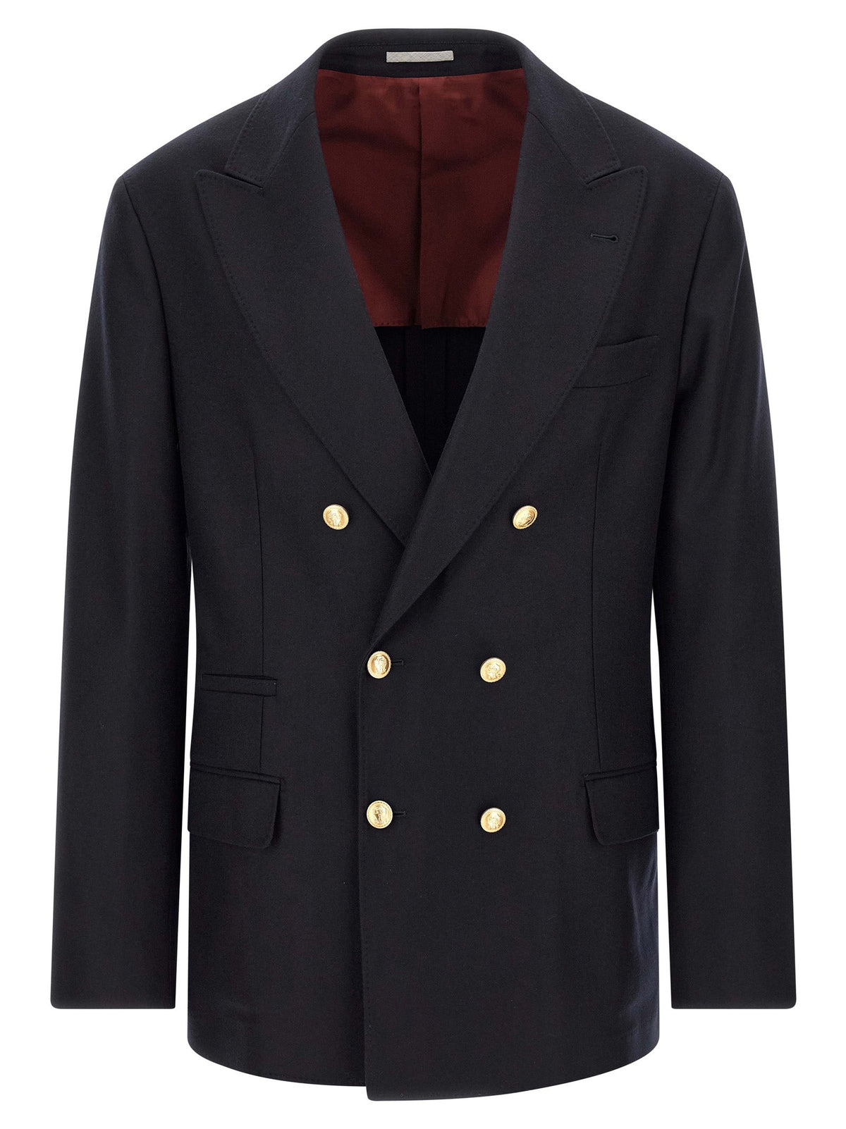 Brunello Cucinelli Blue Virgin Wool Blazer