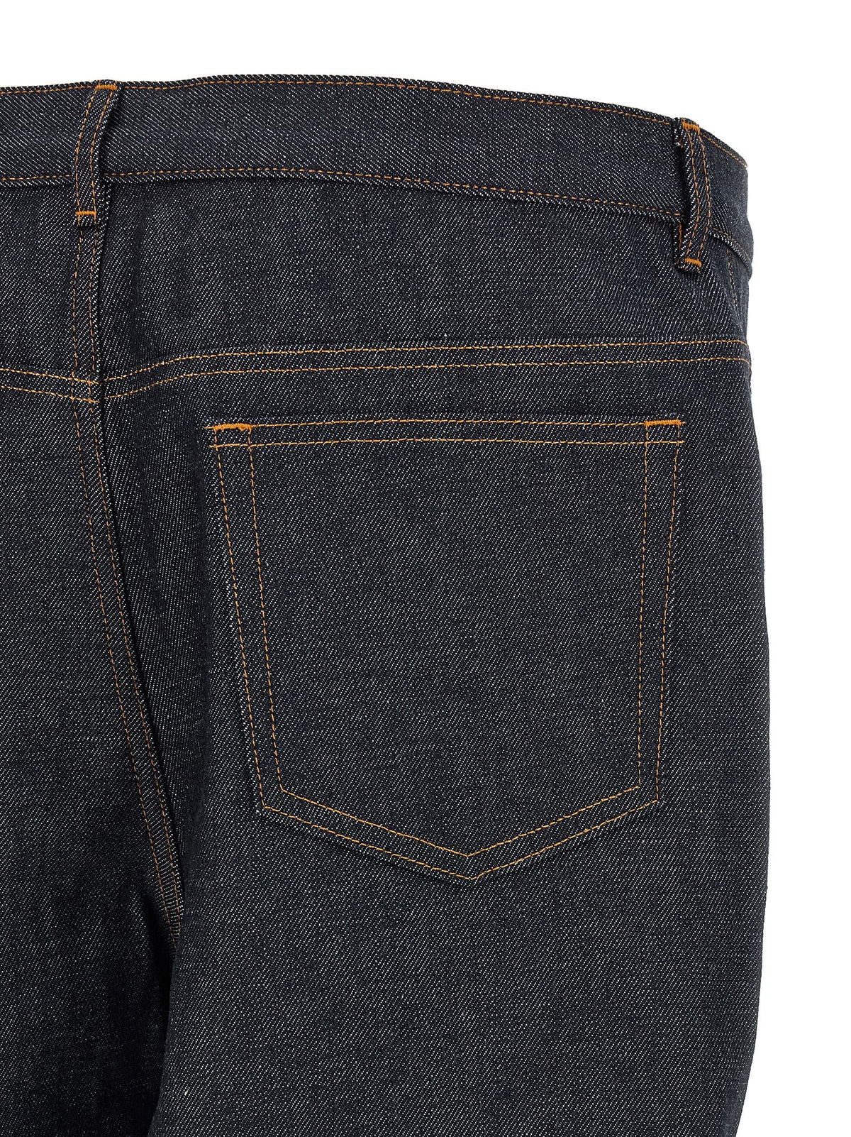 A.P.C. Blue Cotton Relaxed Fit Jeans