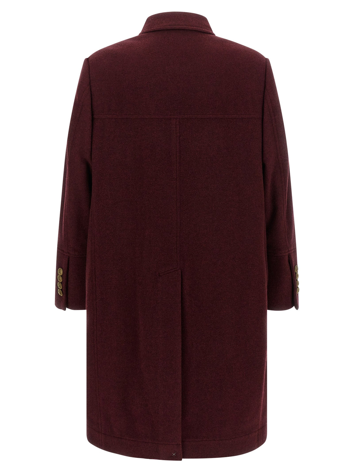 Brunello Cucinelli Bordeaux Cashmere Coat