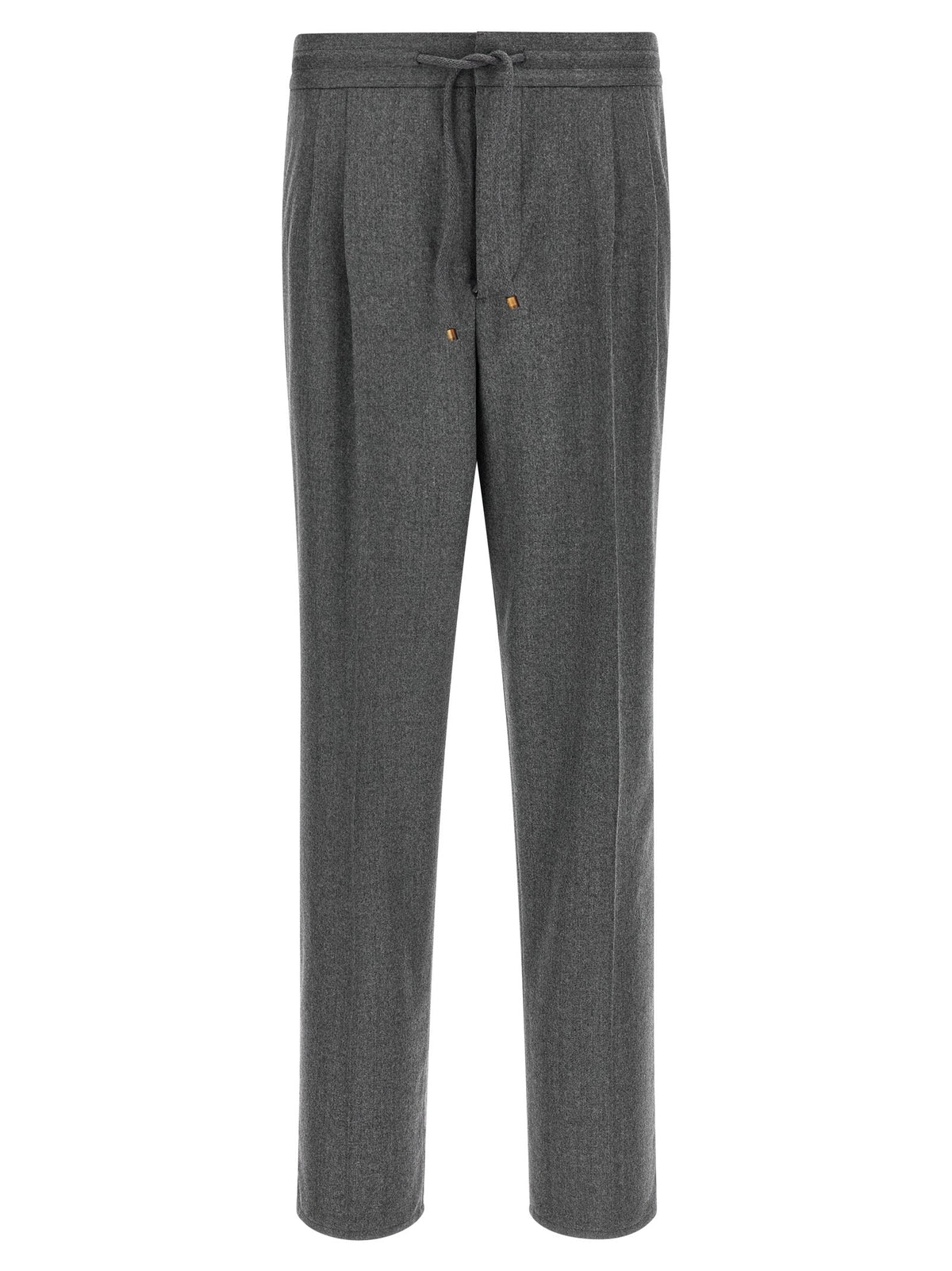 Brunello Cucinelli Gray Virgin Wool Casual Pants