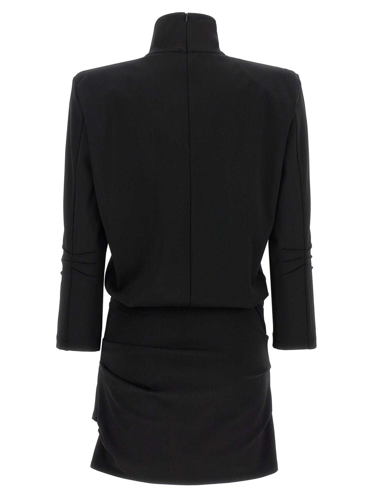The Attico Black Viscose Short Dress