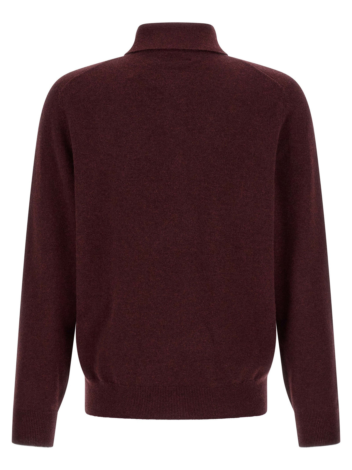 Brunello Cucinelli Bordeaux Cashmere Polo Shirt