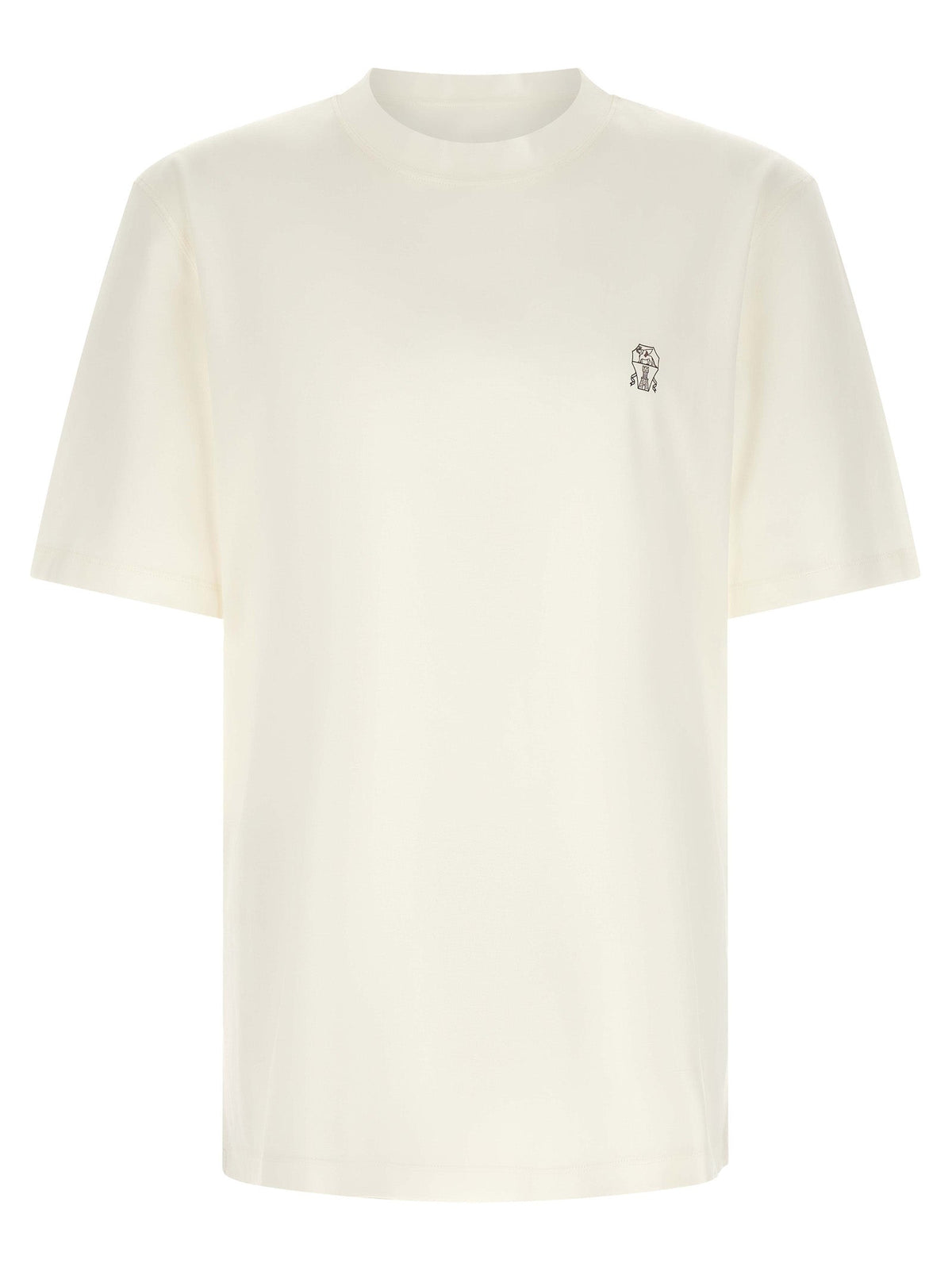Brunello Cucinelli White Cotton T-Shirt
