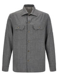 Brunello Cucinelli Gray Virgin Wool Blouse