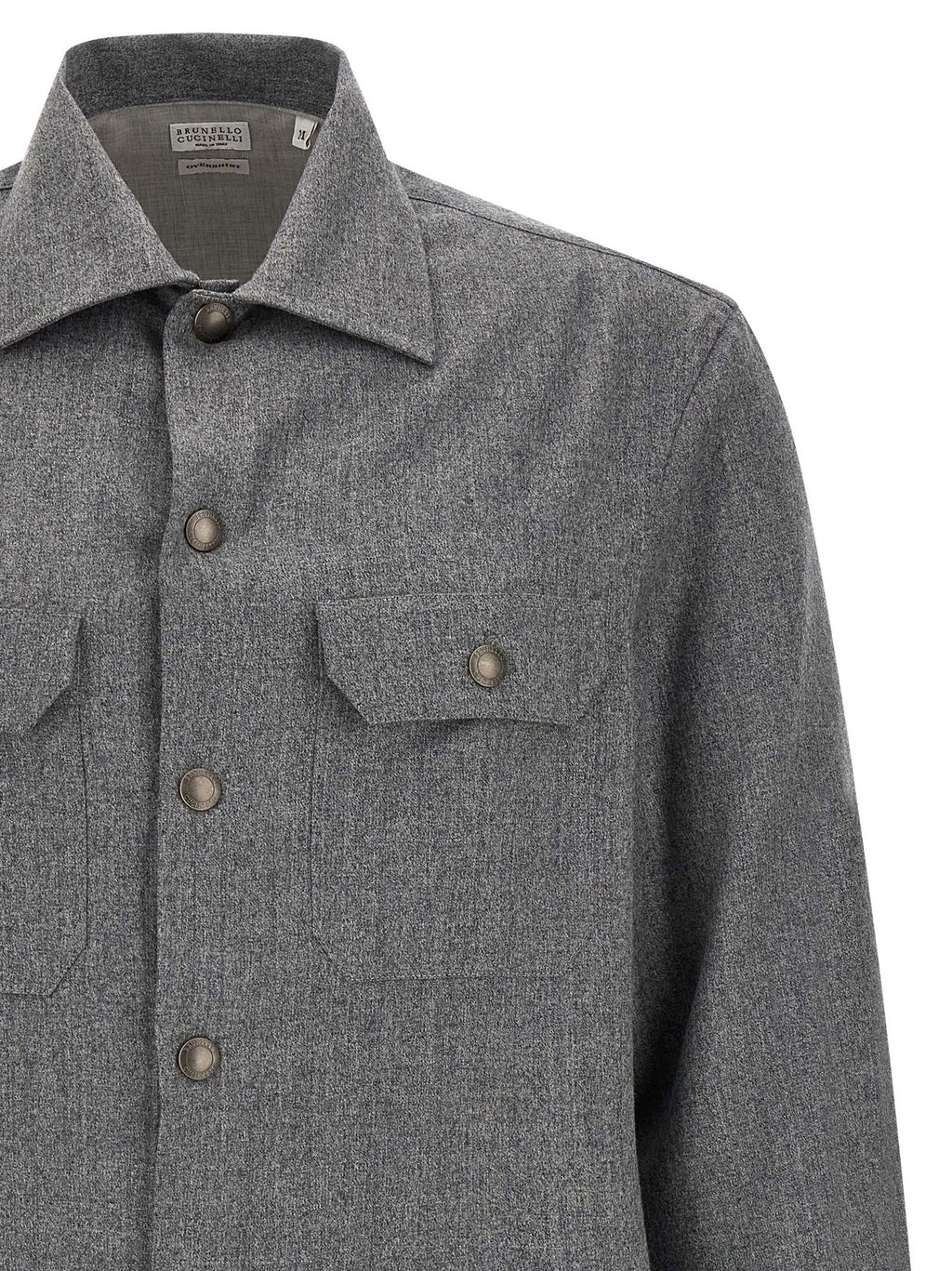 Brunello Cucinelli Gray Virgin Wool Blouse