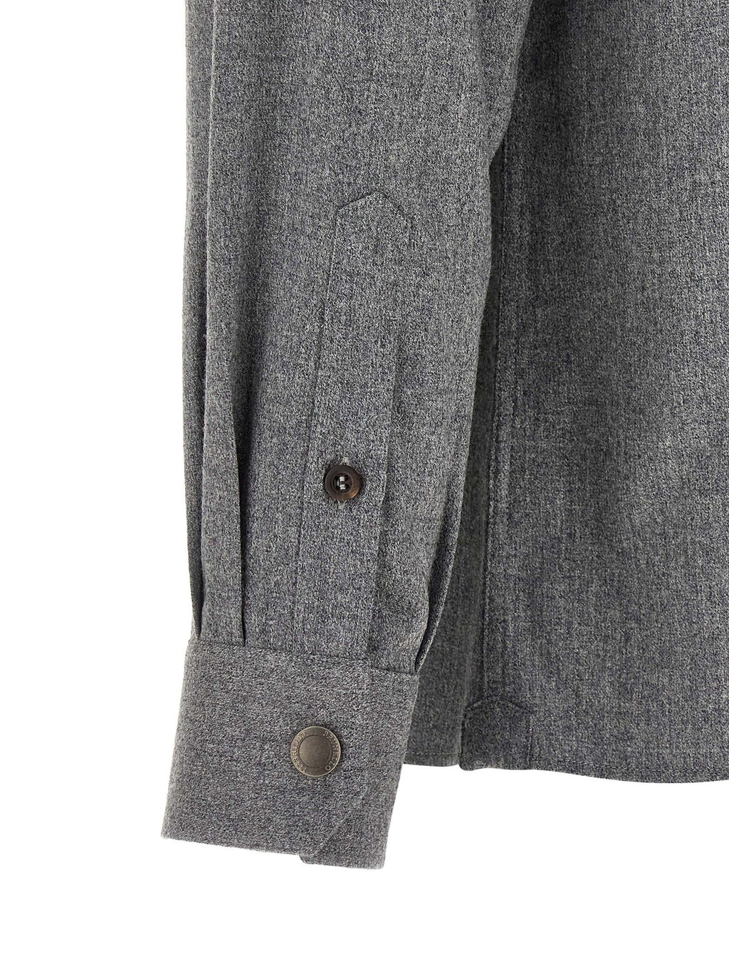 Brunello Cucinelli Gray Virgin Wool Blouse