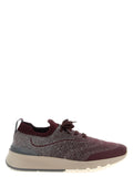Brunello Cucinelli Bordeaux Cotton Athletic Sneakers